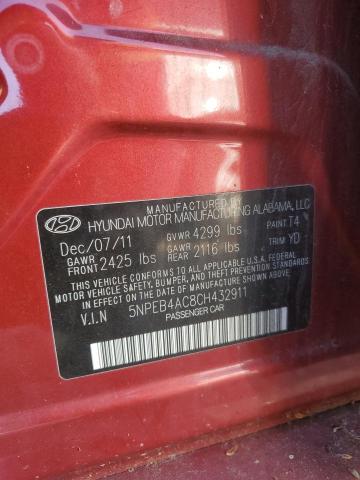 Photo 11 VIN: 5NPEB4AC8CH432911 - HYUNDAI SONATA GLS 