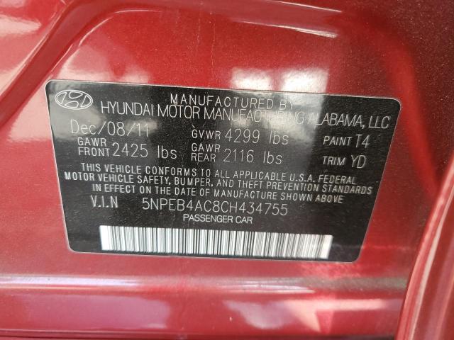 Photo 9 VIN: 5NPEB4AC8CH434755 - HYUNDAI SONATA GLS 