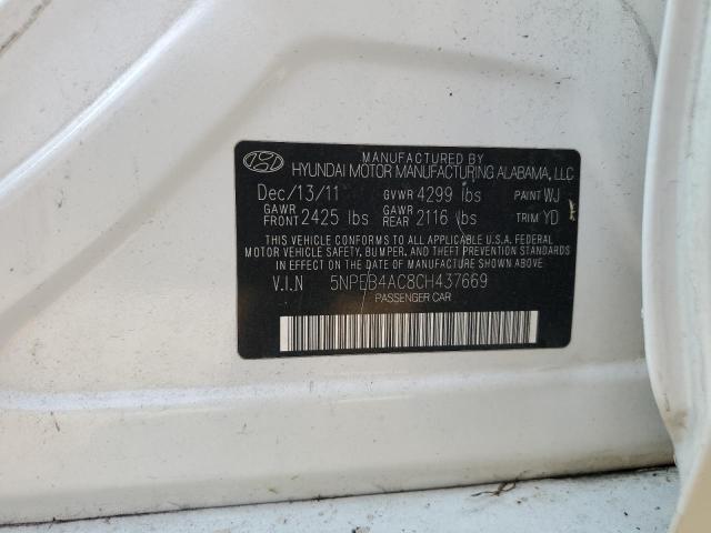 Photo 11 VIN: 5NPEB4AC8CH437669 - HYUNDAI SONATA 