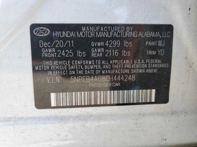 Photo 11 VIN: 5NPEB4AC8CH444248 - HYUNDAI SONATA GLS 