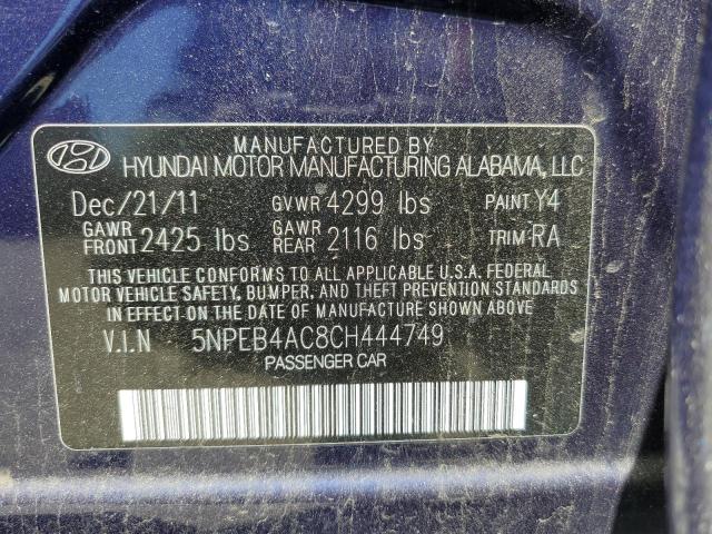 Photo 11 VIN: 5NPEB4AC8CH444749 - HYUNDAI SONATA GLS 