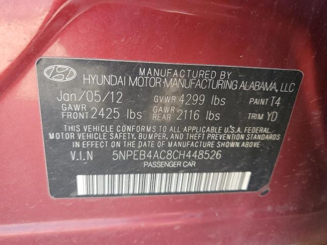 Photo 11 VIN: 5NPEB4AC8CH448526 - HYUNDAI SONATA 