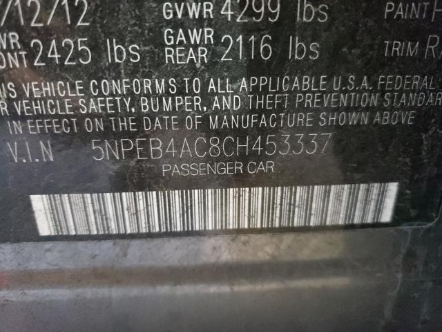 Photo 9 VIN: 5NPEB4AC8CH453337 - HYUNDAI SONATA GLS 