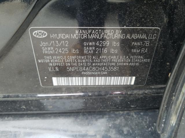 Photo 9 VIN: 5NPEB4AC8CH453581 - HYUNDAI SONATA GLS 