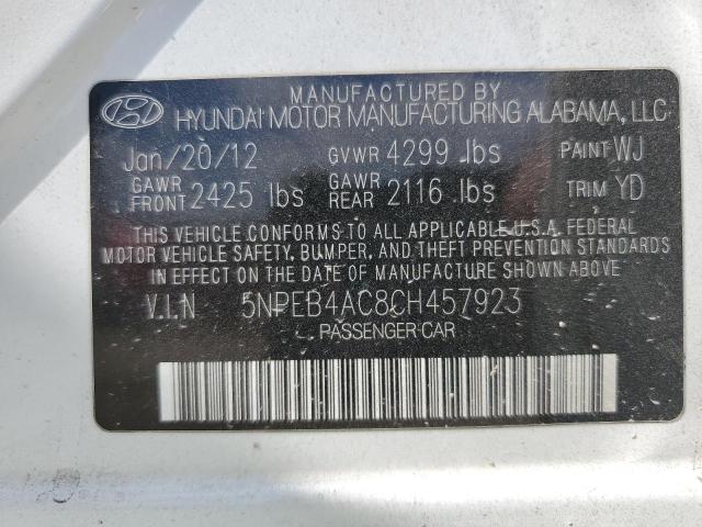 Photo 12 VIN: 5NPEB4AC8CH457923 - HYUNDAI SONATA GLS 