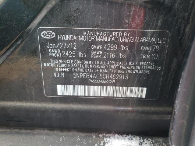 Photo 11 VIN: 5NPEB4AC8CH462913 - HYUNDAI SONATA GLS 