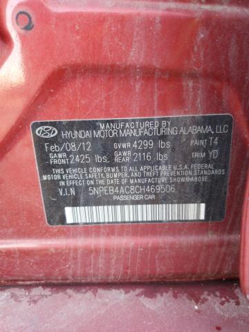 Photo 11 VIN: 5NPEB4AC8CH469506 - HYUNDAI SONATA GLS 