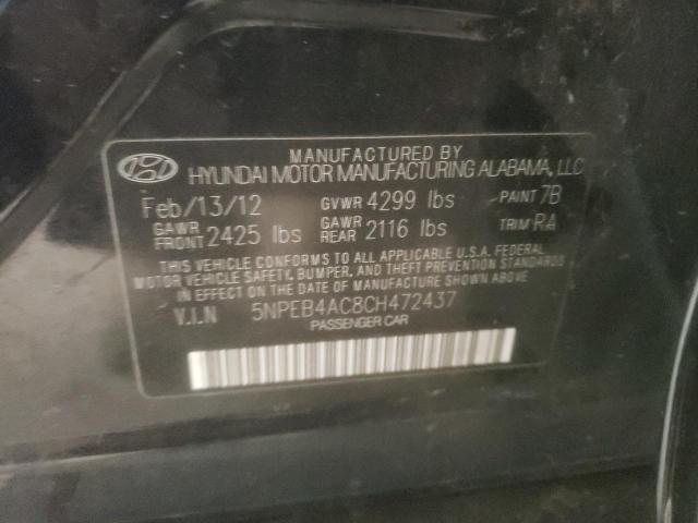 Photo 11 VIN: 5NPEB4AC8CH472437 - HYUNDAI SONATA GLS 