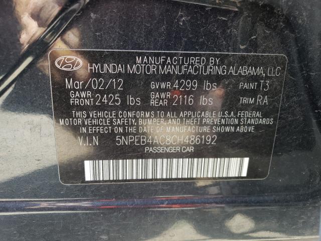 Photo 9 VIN: 5NPEB4AC8CH486192 - HYUNDAI SONATA GLS 