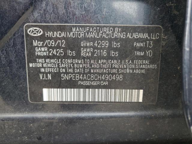 Photo 11 VIN: 5NPEB4AC8CH490498 - HYUNDAI SONATA 