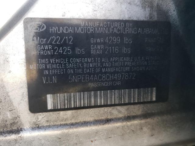 Photo 12 VIN: 5NPEB4AC8CH497872 - HYUNDAI SONATA GLS 