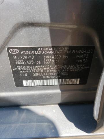 Photo 11 VIN: 5NPEB4AC8CH501905 - HYUNDAI SONATA 