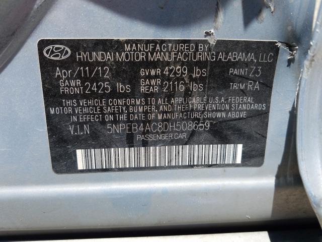 Photo 9 VIN: 5NPEB4AC8DH508659 - HYUNDAI SONATA GLS 