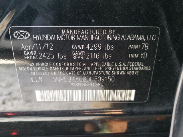 Photo 9 VIN: 5NPEB4AC8DH509150 - HYUNDAI SONATA 