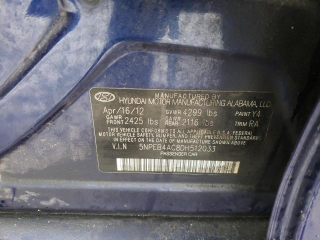 Photo 9 VIN: 5NPEB4AC8DH512033 - HYUNDAI SONATA GLS 