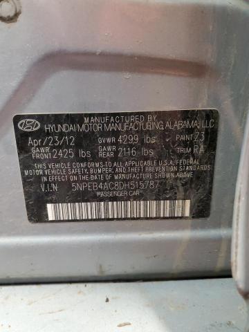 Photo 11 VIN: 5NPEB4AC8DH515787 - HYUNDAI SONATA 