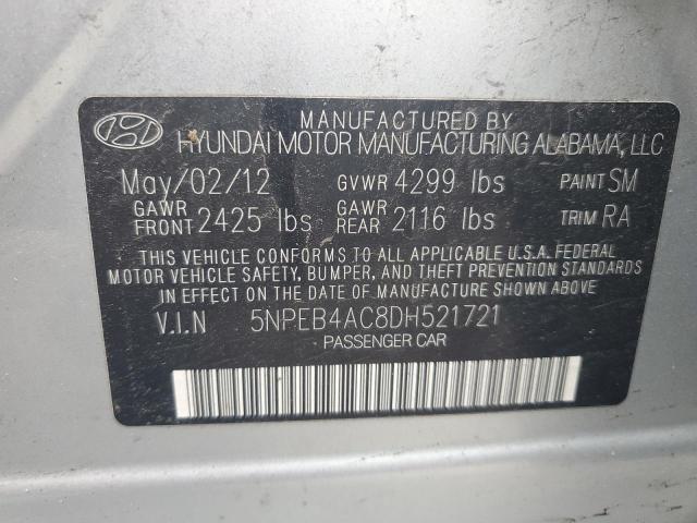 Photo 11 VIN: 5NPEB4AC8DH521721 - HYUNDAI SONATA 