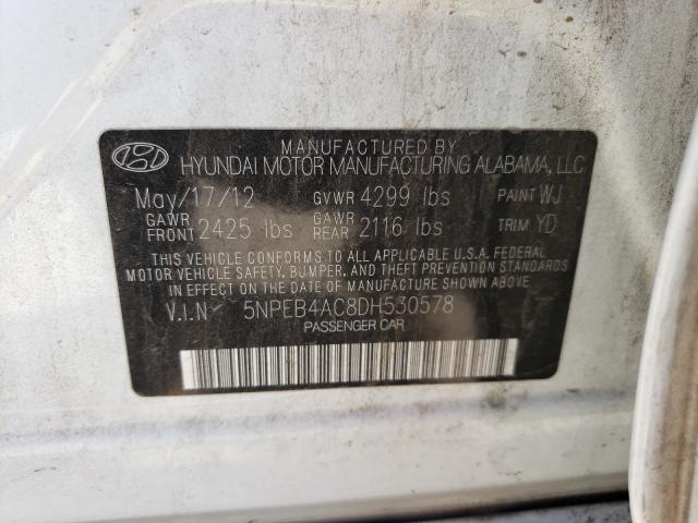 Photo 9 VIN: 5NPEB4AC8DH530578 - HYUNDAI SONATA GLS 