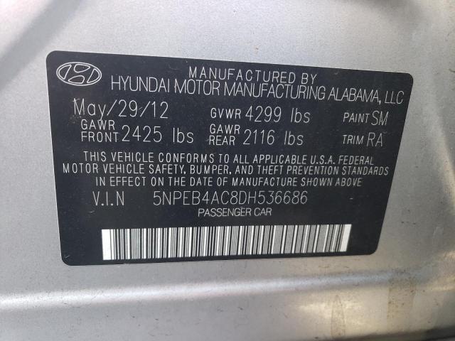 Photo 11 VIN: 5NPEB4AC8DH536686 - HYUNDAI SONATA 