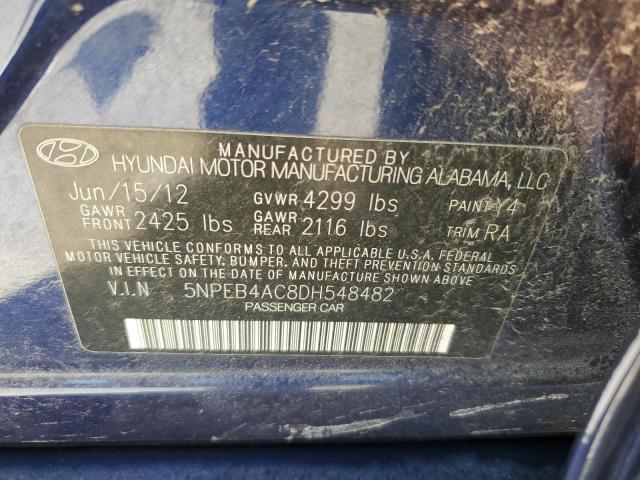 Photo 11 VIN: 5NPEB4AC8DH548482 - HYUNDAI SONATA 