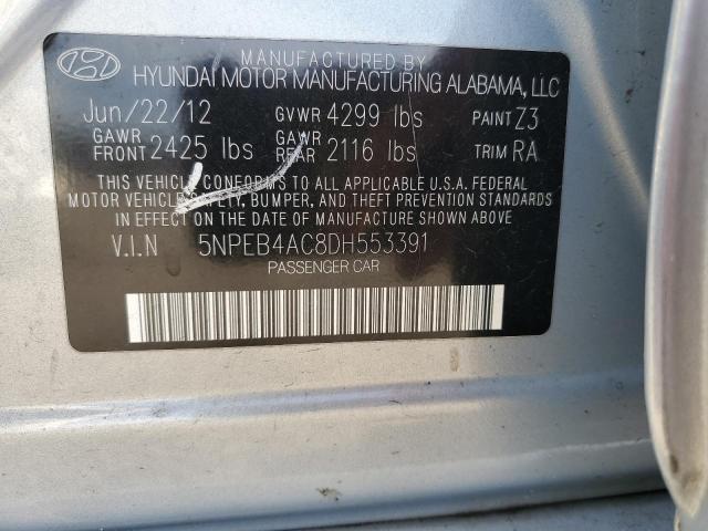 Photo 11 VIN: 5NPEB4AC8DH553391 - HYUNDAI SONATA GLS 