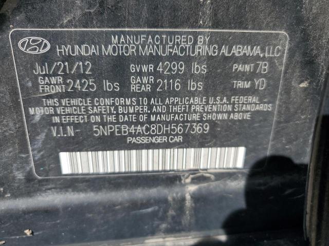 Photo 11 VIN: 5NPEB4AC8DH567369 - HYUNDAI SONATA GLS 