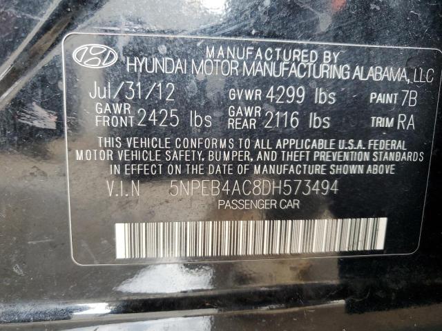 Photo 11 VIN: 5NPEB4AC8DH573494 - HYUNDAI SONATA GLS 