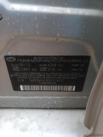 Photo 9 VIN: 5NPEB4AC8DH574631 - HYUNDAI SONATA GLS 