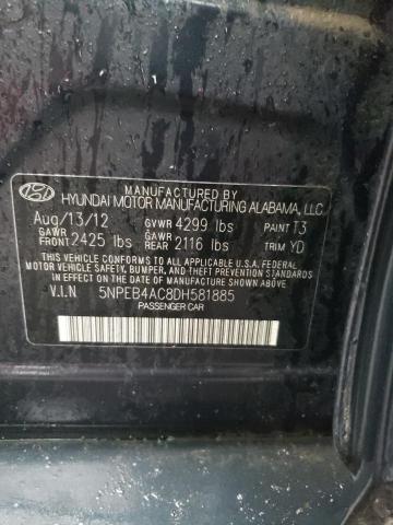 Photo 11 VIN: 5NPEB4AC8DH581885 - HYUNDAI SONATA GLS 