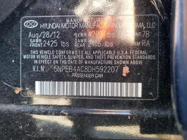 Photo 11 VIN: 5NPEB4AC8DH592207 - HYUNDAI SONATA 