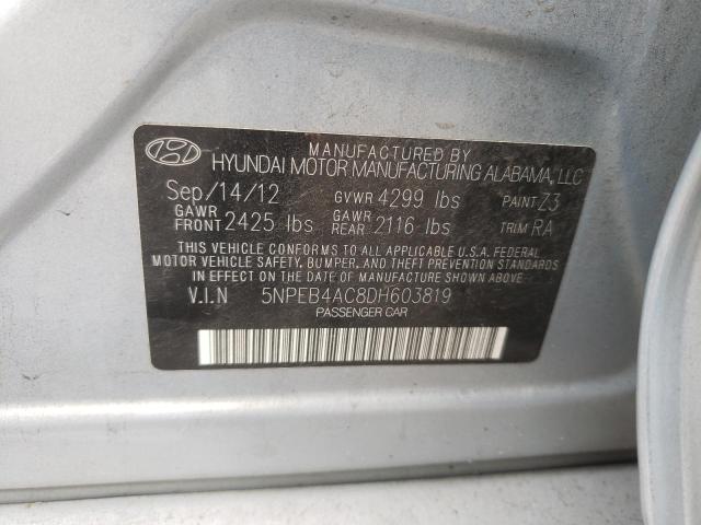 Photo 11 VIN: 5NPEB4AC8DH603819 - HYUNDAI SONATA GLS 