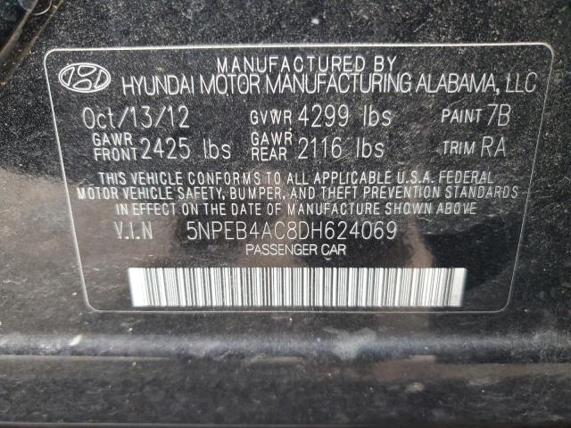 Photo 12 VIN: 5NPEB4AC8DH624069 - HYUNDAI SONATA 