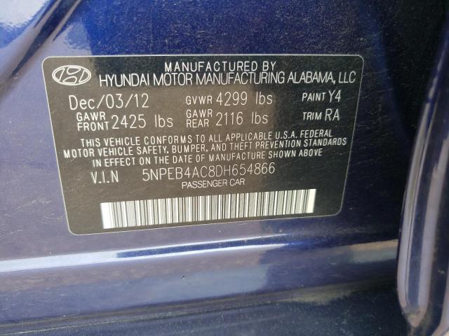 Photo 11 VIN: 5NPEB4AC8DH654866 - HYUNDAI SONATA GLS 