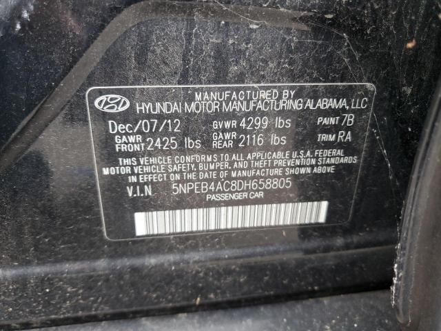 Photo 11 VIN: 5NPEB4AC8DH658805 - HYUNDAI SONATA GLS 