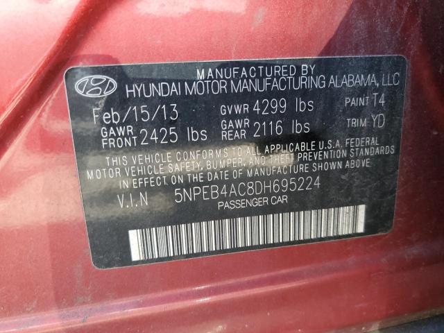 Photo 11 VIN: 5NPEB4AC8DH695224 - HYUNDAI SONATA GLS 