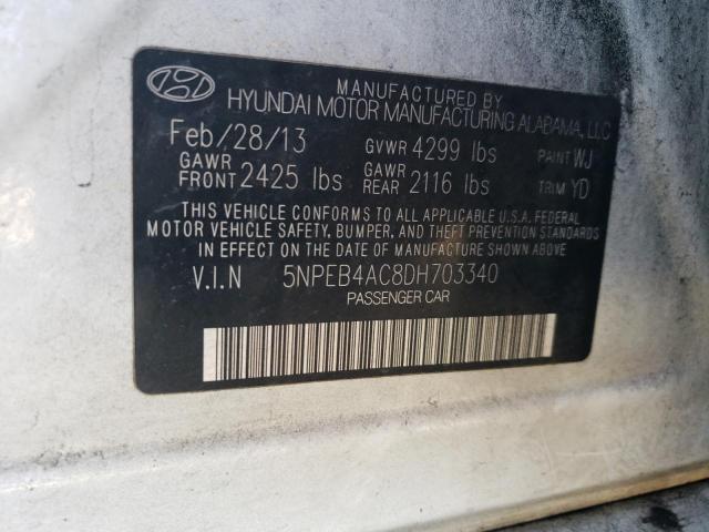 Photo 11 VIN: 5NPEB4AC8DH703340 - HYUNDAI SONATA GLS 