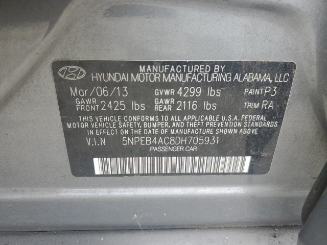 Photo 11 VIN: 5NPEB4AC8DH705931 - HYUNDAI SONATA 