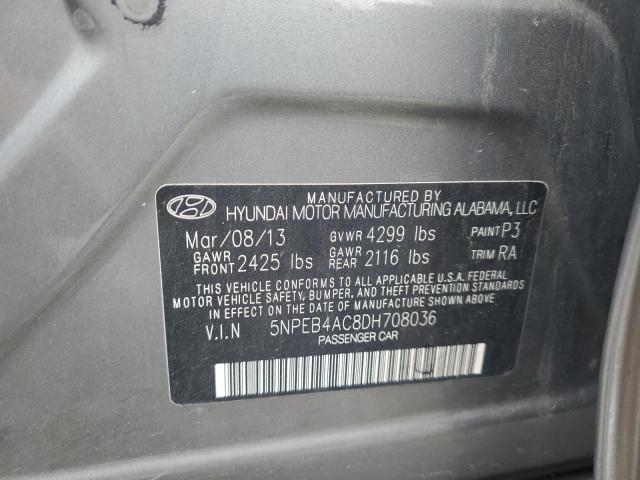 Photo 11 VIN: 5NPEB4AC8DH708036 - HYUNDAI SONATA GLS 