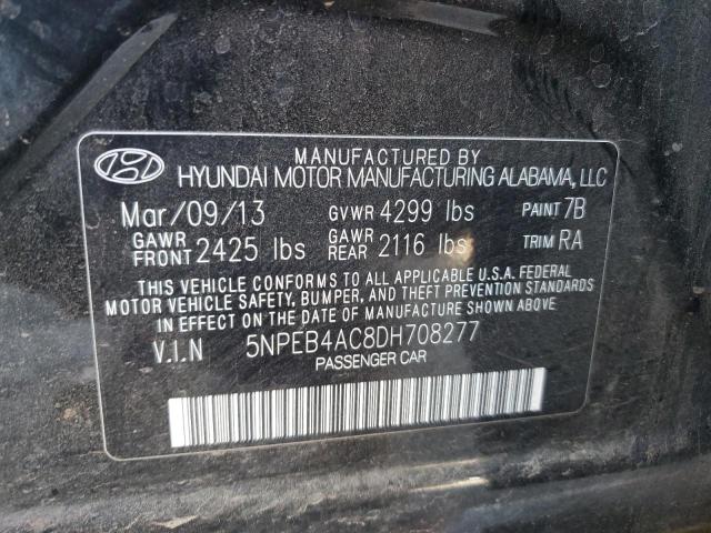 Photo 11 VIN: 5NPEB4AC8DH708277 - HYUNDAI SONATA 