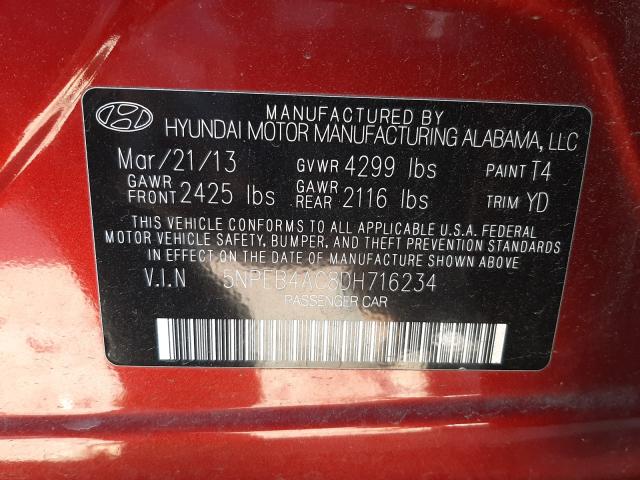 Photo 9 VIN: 5NPEB4AC8DH716234 - HYUNDAI SONATA GLS 