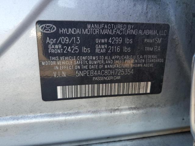 Photo 12 VIN: 5NPEB4AC8DH725354 - HYUNDAI SONATA 