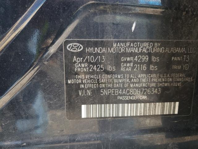 Photo 9 VIN: 5NPEB4AC8DH726343 - HYUNDAI SONATA GLS 