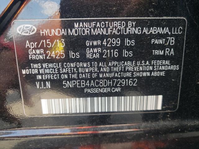 Photo 9 VIN: 5NPEB4AC8DH729162 - HYUNDAI SONATA GLS 