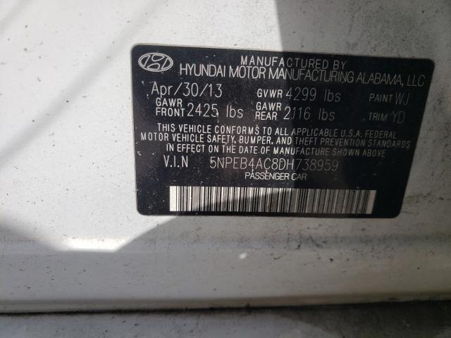 Photo 9 VIN: 5NPEB4AC8DH738959 - HYUNDAI SONATA GLS 