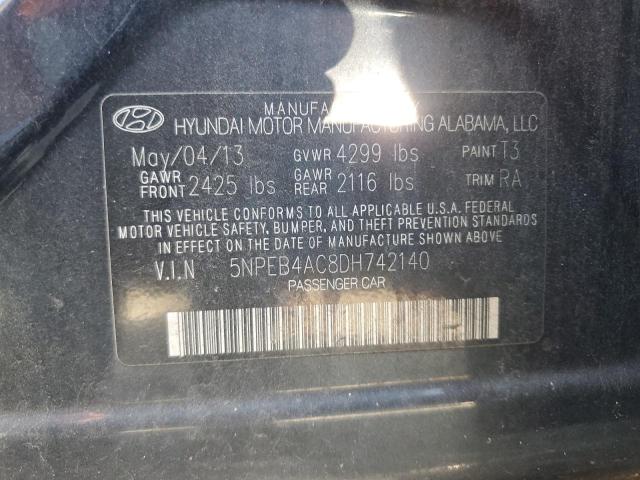 Photo 11 VIN: 5NPEB4AC8DH742140 - HYUNDAI SONATA GLS 