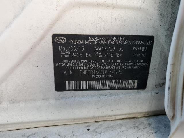 Photo 9 VIN: 5NPEB4AC8DH742851 - HYUNDAI SONATA GLS 