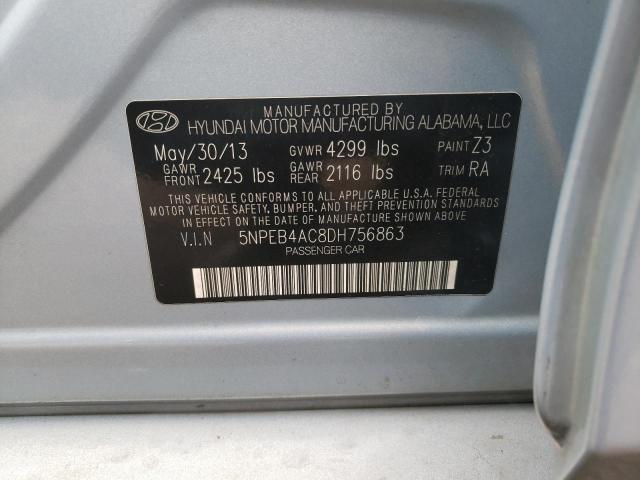 Photo 9 VIN: 5NPEB4AC8DH756863 - HYUNDAI SONATA GLS 