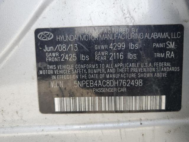 Photo 11 VIN: 5NPEB4AC8DH762498 - HYUNDAI SONATA GLS 