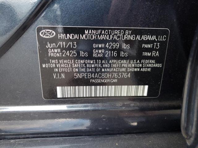 Photo 9 VIN: 5NPEB4AC8DH763764 - HYUNDAI SONATA GLS 