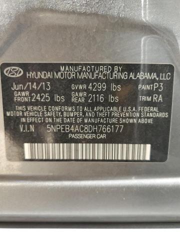 Photo 11 VIN: 5NPEB4AC8DH766177 - HYUNDAI SONATA 